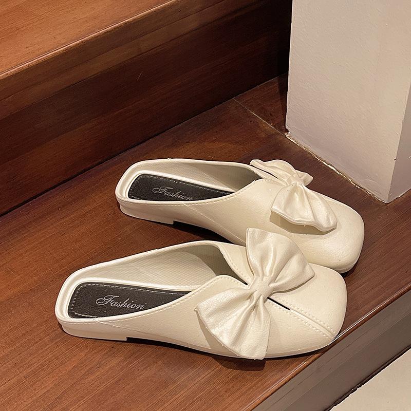 

Fashion Fashion Temperament Women Shoes Summer New Square Toe Flat Shoes Comfor Non Slip Women s Slippers Soft Soled Women s Sandals 40-41 бежевый