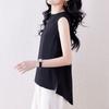 Navava Women Modern Button Point Sleeveless Blouse Nb2685