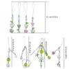 Butterfly Phone Chain Ornament Four Leaf Clovers Beaded Cellphone Pendant Phone Lanyard Bag Charm for Fashion Individual