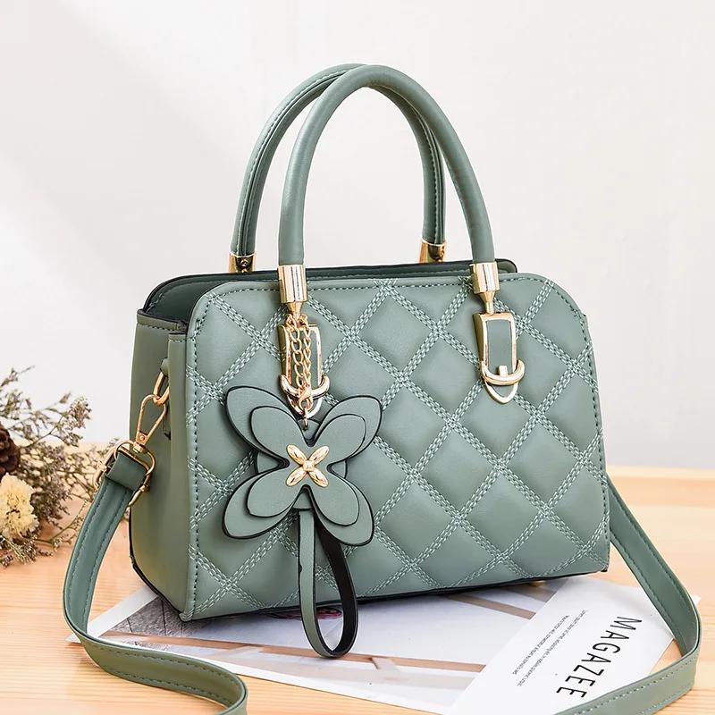 Trend Embroidery Thread Shoulder Bag Female Branded Trending Handbags Ste Pattern Pu Leather Crossbody Bags for Women