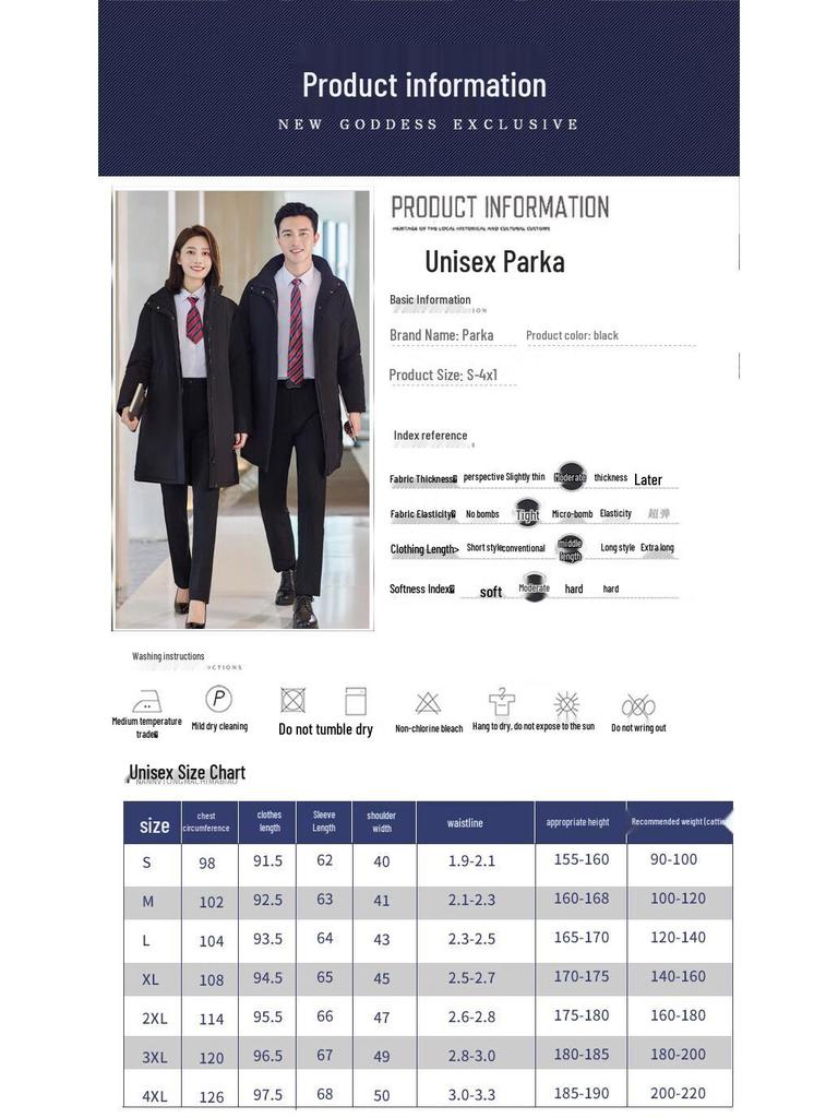 Teluoman Unisex Winter Business Parka