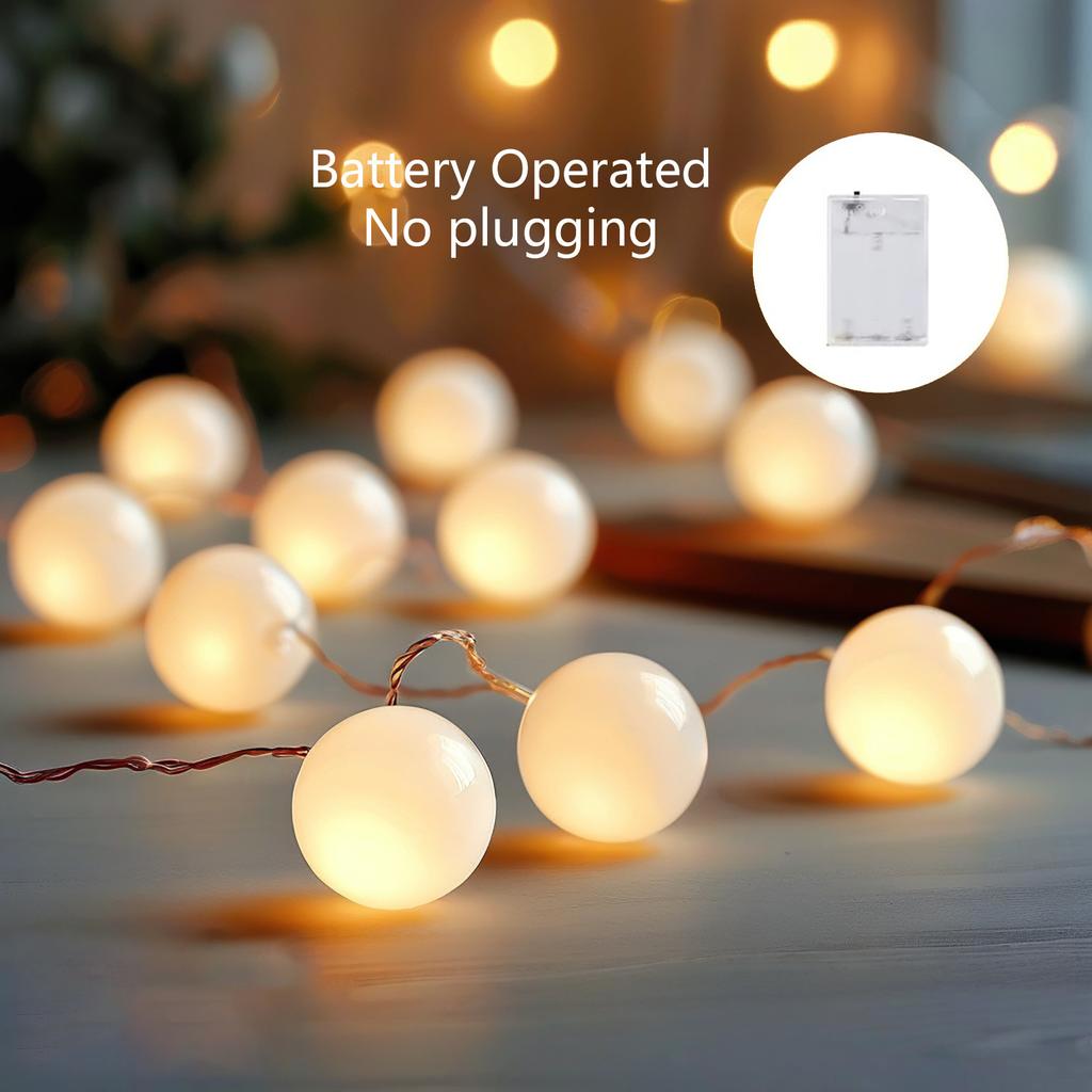 Battery Operated String Lights For Bedroom, 10/20Ft 20/40 LED Lights For Balcony Classroom Wedding Girls Room RV Christmas Garden Party Campin