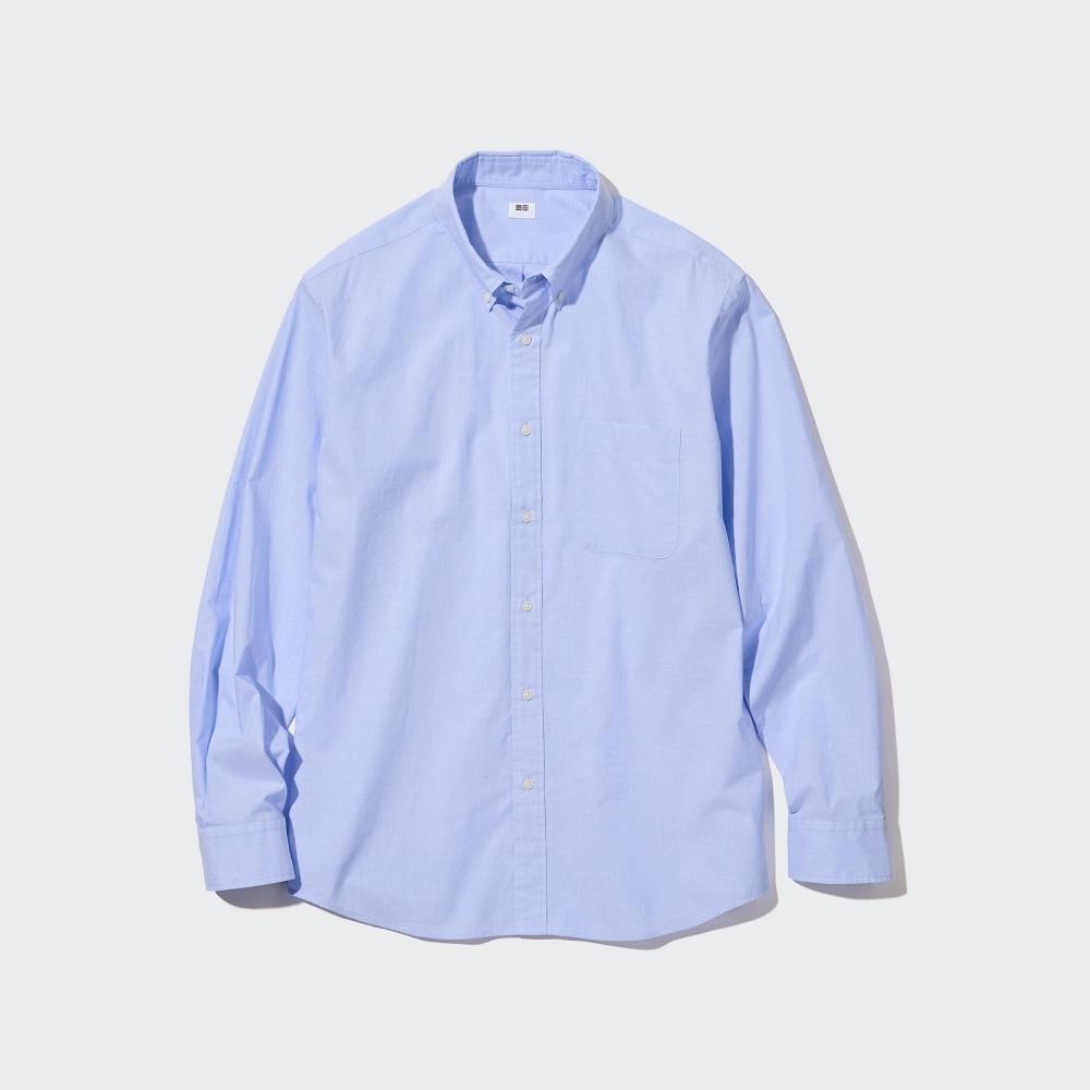 Uniqlo Japan Extra Fine Cotton Broadcloth Shirt  Button Down Collar  Long Sleeves 