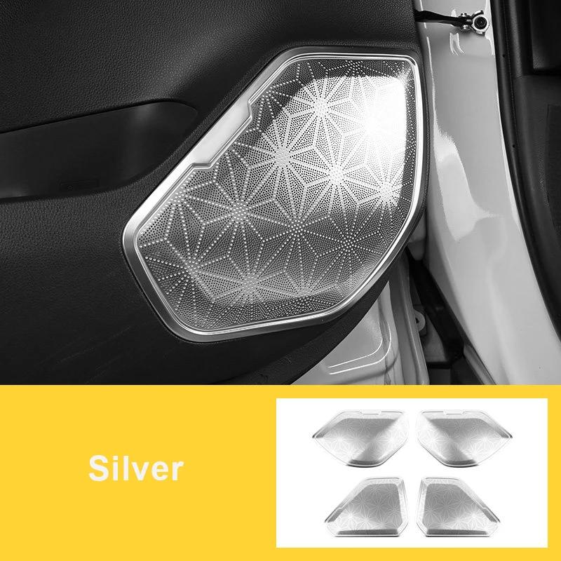 Car Styling Door Speaker Audio Trim Cover For Toyota RAV4 XA50 -   2024 Loudspeaker Player Stickers Accessories