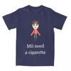 Camiseta Gráfica Mii Necesita Un Cigarrillo para Hombre y Mujer Ropa Moda 100% Algodón Camisetas Mii Brawler Camiseta Ropa Estampada