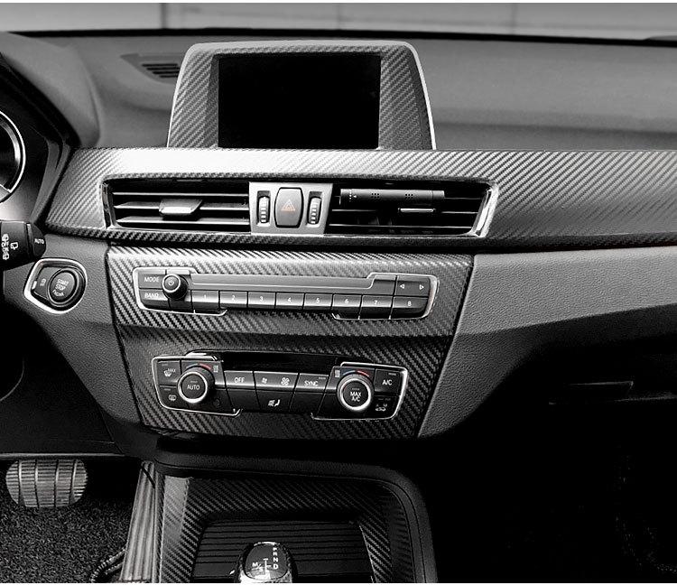 BMW X1/X2 Carbon Fiber Interior Anti-Kick Sticker (2016-2020) - Transparent TPU Console Protector