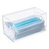 Face Mask Dispenser Acrylic Masks Storage Box Hygiene Station with Cover for Disposable Masks, Tabletop Holder, High Clarity Mask Case for Home