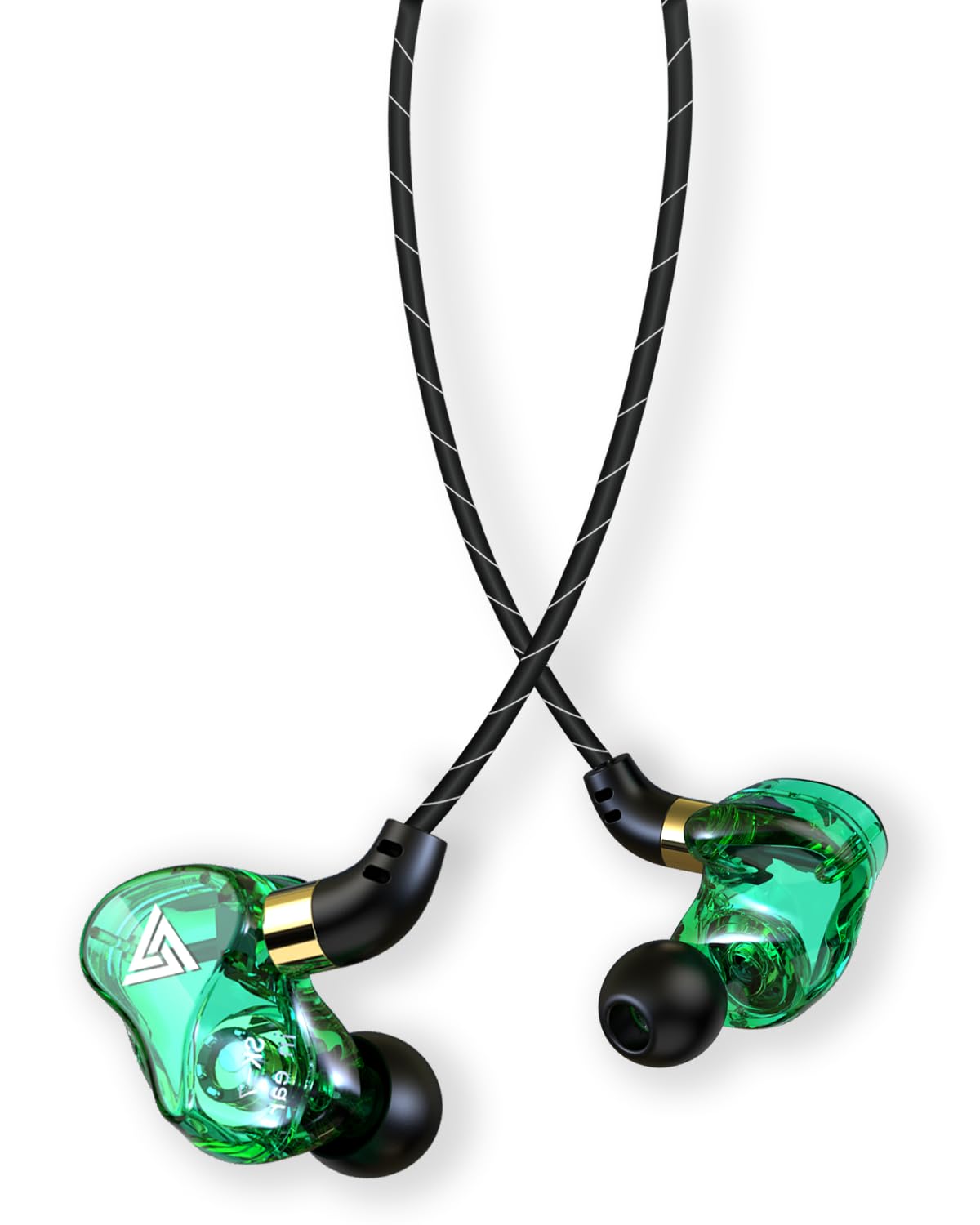 

CS815 for Crystal Clear Sound Wired Earphones with High Noise Hybrid Dual Professional Grade Gaming Enhanced Ideal for Audio and Remote Cable for зелений
