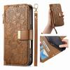 Floral Leather Wallet Case for Motorola Moto E15/G05/G15/G75/G85...Vintage All-in-One Card Holder w/Stand, Magnetic Closure & Wrist Strap
