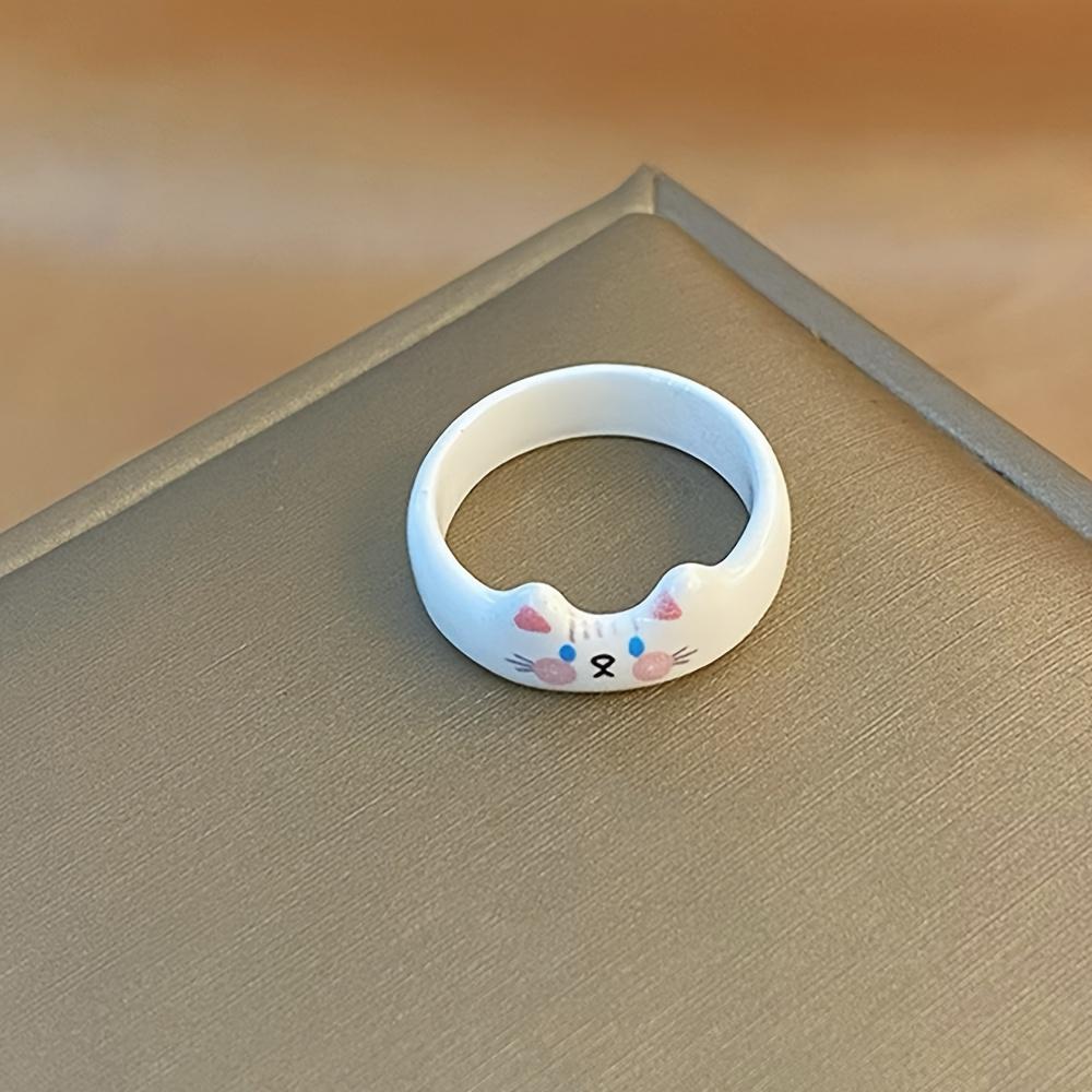 2026 Mode Kreativ Niedliche Katze Tropfglasur Damenring, Valentinstags Neujahrsgeschenk