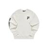 Letter Logo Round Neck Sports Knit Pullover Long Sleeve Sweatshirt Men Sweatshirt White T11M311203F-WT