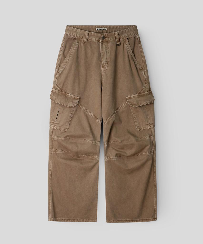 INDUST Pigment Washed Cargo Wide Pants_Beige