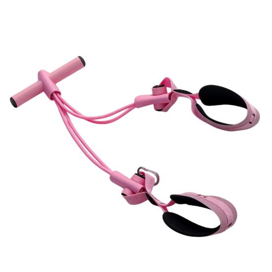 4/8-Tube Pedal Ankle Puller Resistance Band with Handle Elastic Yoga Sit-up Pull Rope Men Women Pedal Tensioner Exerciser Workout Equipment