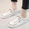 Fashion Flat Comfortable Elegant Women's Running Shoes Trend 2024 Canvas Mirror Luxury Cute Low Hit Ladies Shoe Designer Fashion White