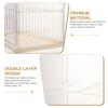 Double Layer Bread Box Bin for Kitchen Countertop Bakery Boxes Organizer Loaf Holder Desktop Plastic