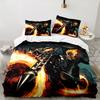 Rider On Fire 3PCS Bedding set,Ideal for 1pc Duvet Cover And 2pcs Pillowcases Perfect for Fan gift,Ideal for Bedroom, Dormitory