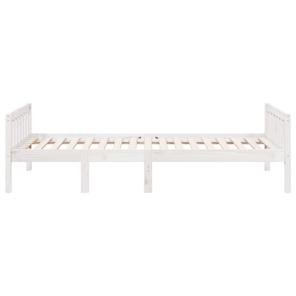 Vidaxl Łóżko Dziecięce Bez Materaca, Białe, 90X200 Cm, Drewno Sosnowe