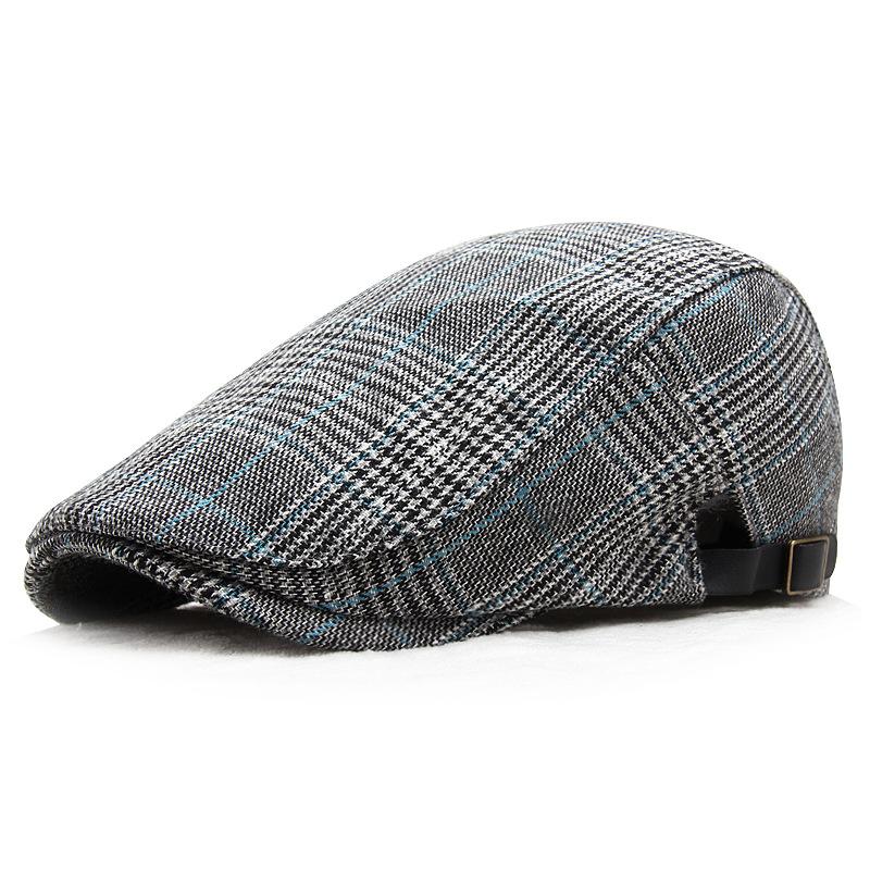 Men's Newsboy Hat Flat Cap Cotton Adjustable Breathable Irish Cabbie Ivy Cap for Driving And Hunting