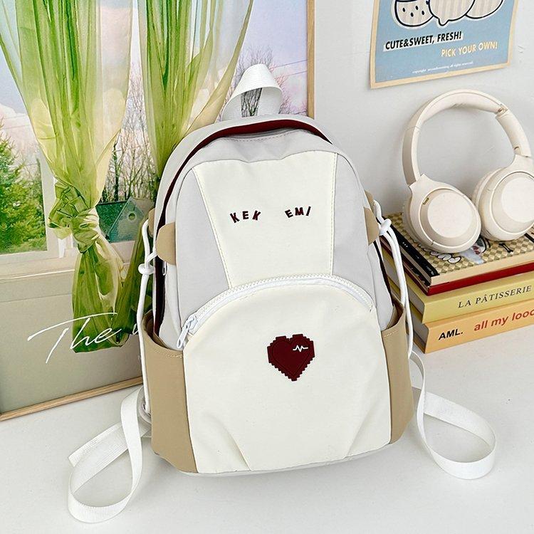 Schoolbag schoolbag ins juvenile feeling high value contrast color middle and high school students backpack size student class bag backpack