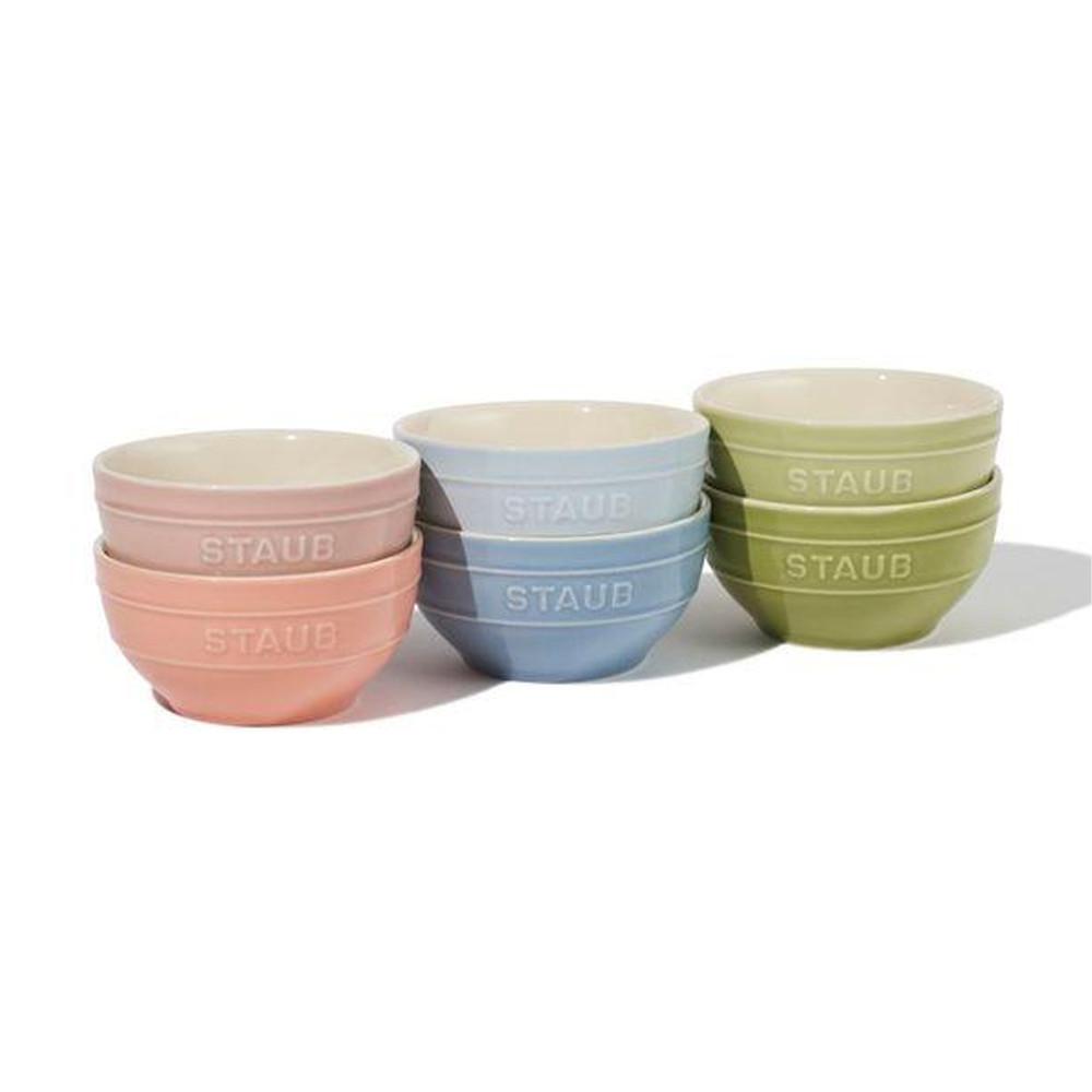 Staub 12cm Macaron Bowl Set - Blue / Pink / Green (2pcs)