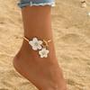 Adjustable Flower Foot Jewelry Versatile Styling for Daily Wear Alloy Chain Secure Closure Beach Vacation Accessory