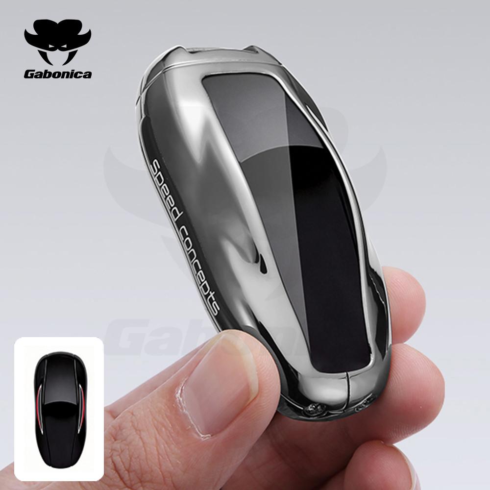 New Auto Fob Bag Shell Holder For Tesla Model S Model 3 Model X Zinc Alloy Car Remote Smart Key Cover Case Keychain Accessories