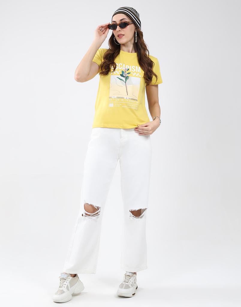 Monte Carlo Women's Round Neck Half Sleeve Top