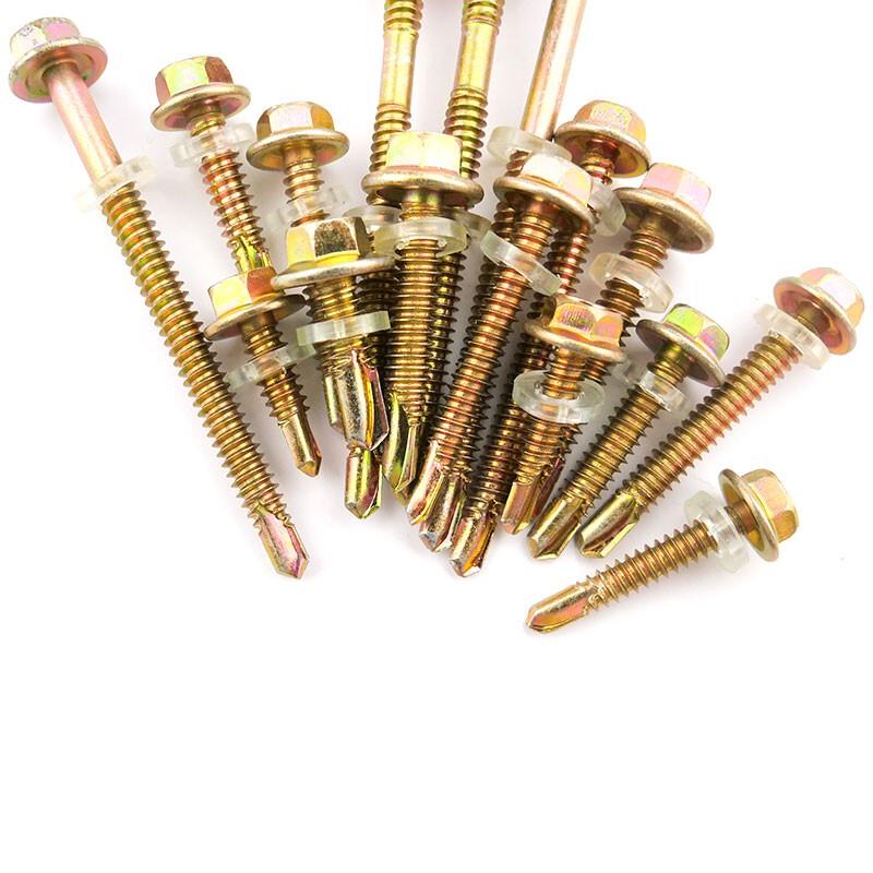 Bing Yu 12# Color Zinc External Hex Flange Screws
