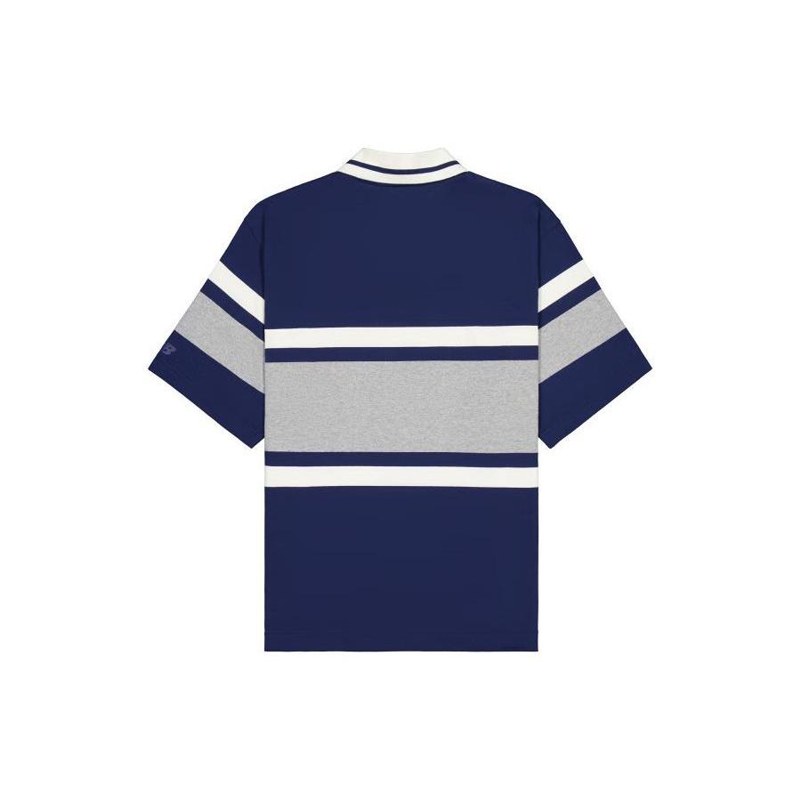 New Balance Athletics Striped Polo Shirt Asia Sizing 'Navy' Men's NFE22241-NV