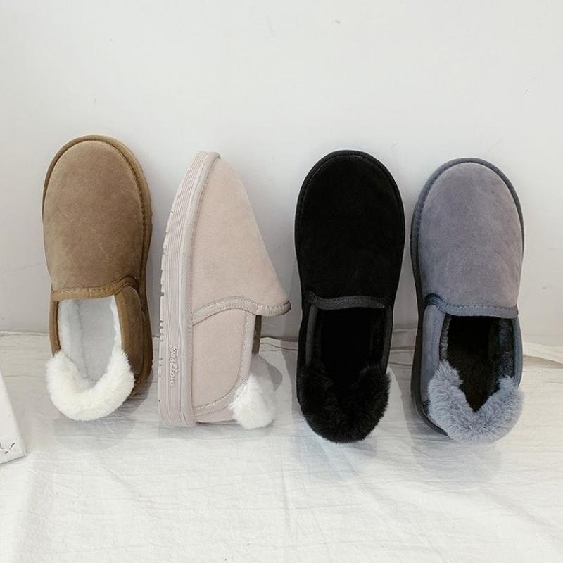 Women's Boots 2024 Winter Cotton Shoes Round Head Flats of Women Short Plush Faux Suede Boots Classic Casual Mini Snow Boots