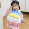 Kids Whimsical Shell Backpack In Bright Colors With Car Motif Ideal For School And Fun Everyday