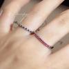 Anello in Oro Rosa con Zaffiri e Diamanti Intarsiati - Stile Europeo & Americano