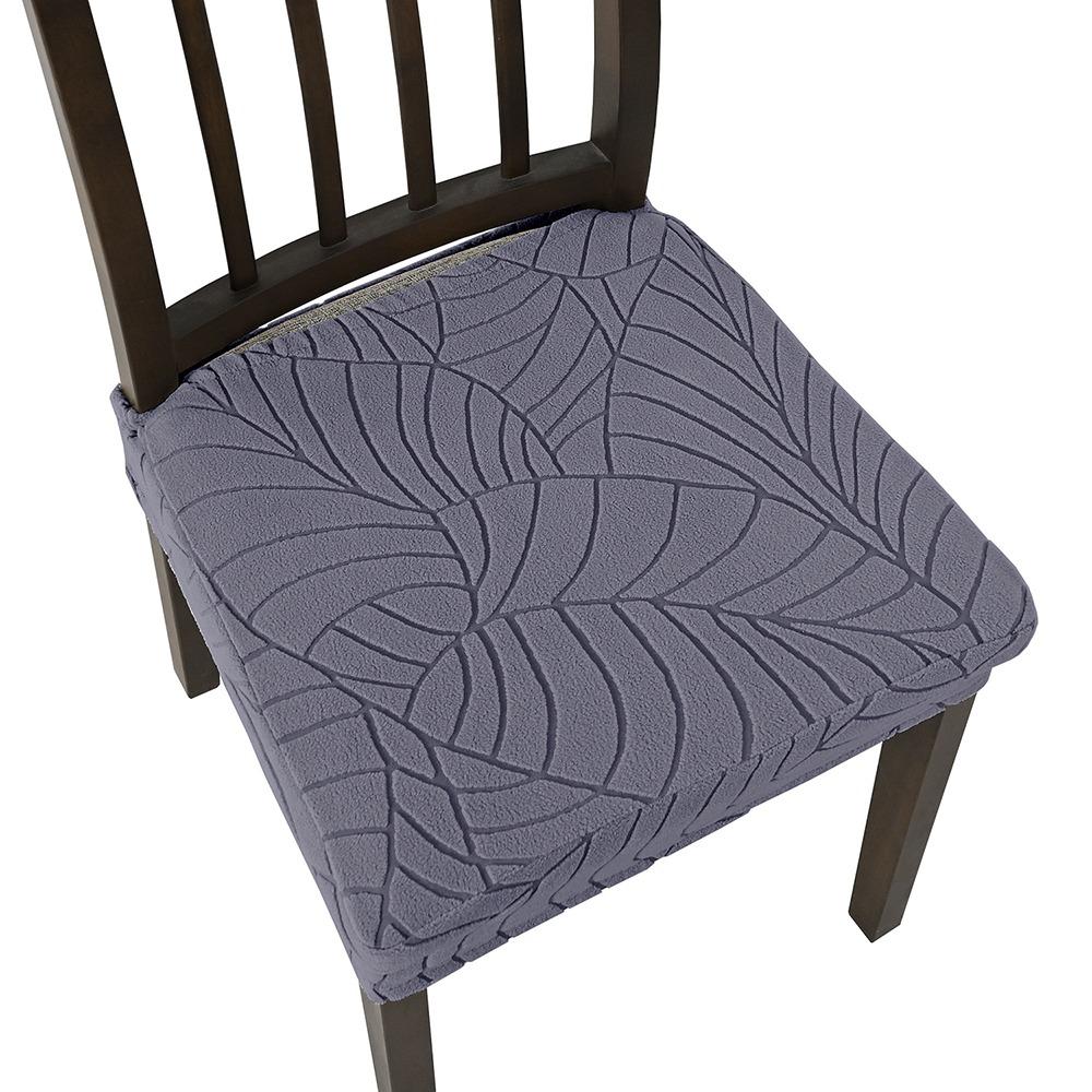 

Modern Elastic Dining Chair Cover Soft Jacquard Seat Cover Anti-slip Dust-proof Chair Slipcover for Home Decoration сірий