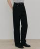 LEFTSEOUL Essential Straight Denim Pants [Black]