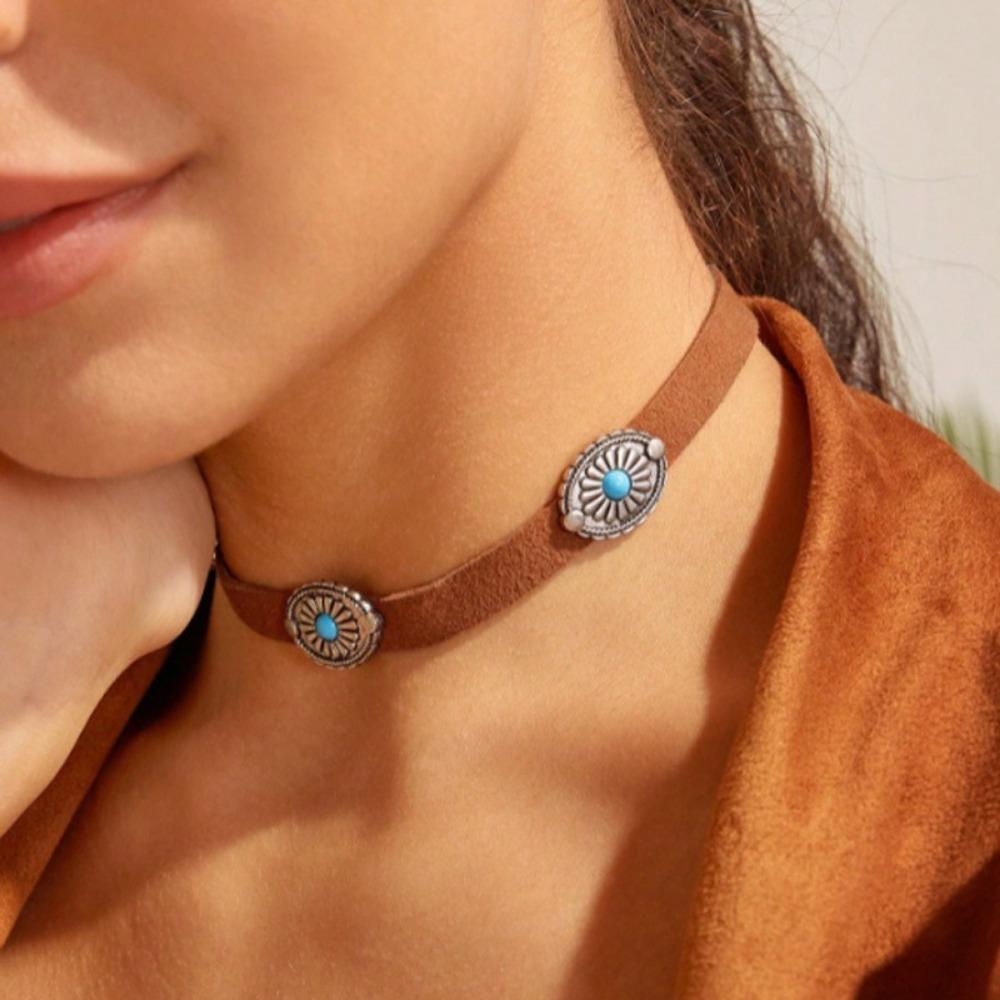 2PCS Colorful Boho Necklace Ethnic Style Statement Jewelry Clothes Accessories Women Collares  Girls