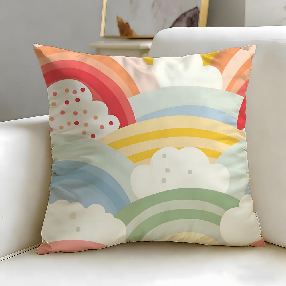 Tiedye Cushion Cover Soft EasyWash Pillow Case Versatile for Couch Bed Travel and Office
