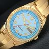 VINTAGE CITIZEN AUTOMATIC REFURBISHED JAPAN MENS SKY BLUE DIAL WATCH A445301-1