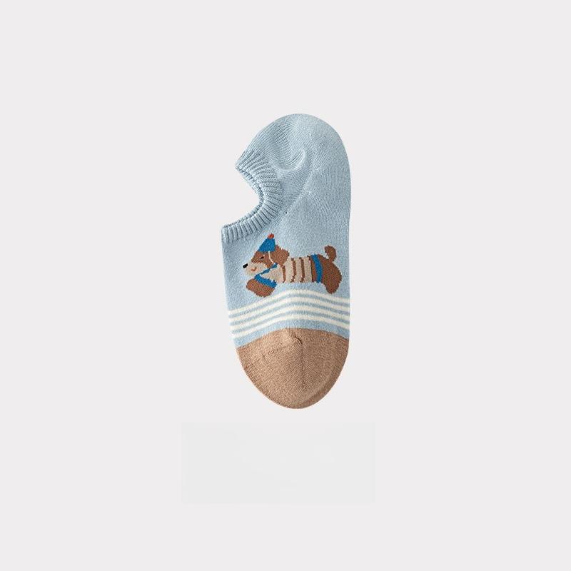 Pantofole Calzini Stampa Cartone Animato Carine Donna Silicone Antiscivolo Basso Taglio Calzini Casual Cotone Traspirante Estate Invisibili No Show
