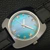 WALTHAM HAND-WINDING VINTAGE SWISS MENS BLUE COLOR DIAL WRIST WATCH a701967-1