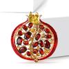 Stilvolle Strass-Granatapfel-Broschen für Damen Unisex Obstpflanzen-Anstecker Event Party Neue Geschenke Schmuck Dekoration Zubehör