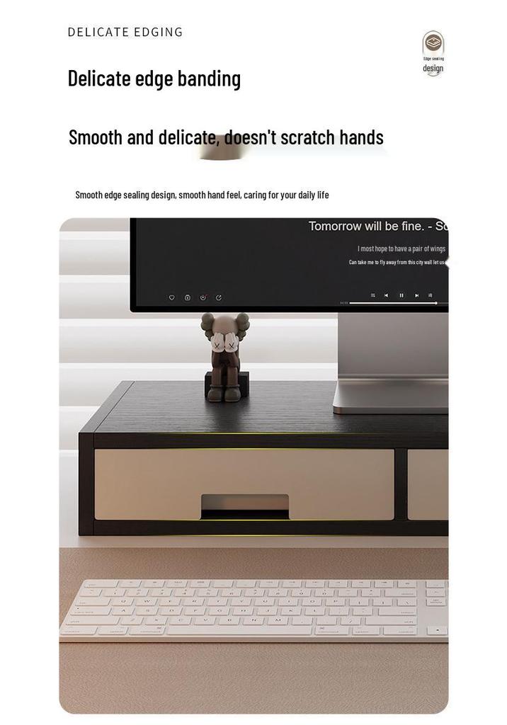 Desktop Monitor Stand with Storage Drawer
