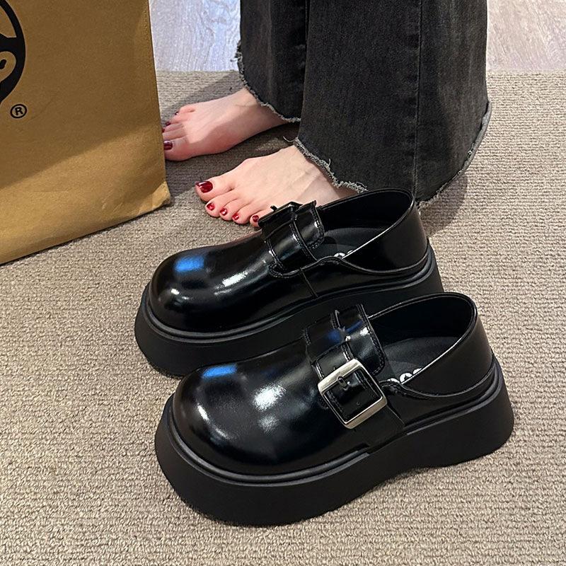 

Туфли на толстой подошве с большой головкой женские осенние новые модели с юбками туфли 40