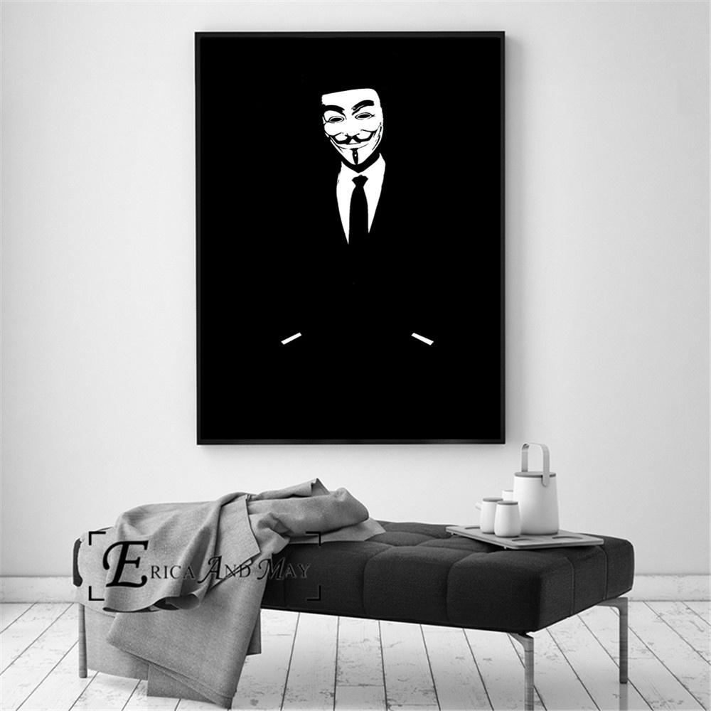 

Big V Movie Рисунок Минималистичные постеры и принты Холст Картина Настенные картины для гостиной Домашние декоративные без рамки 21cm×30cm NoFrame