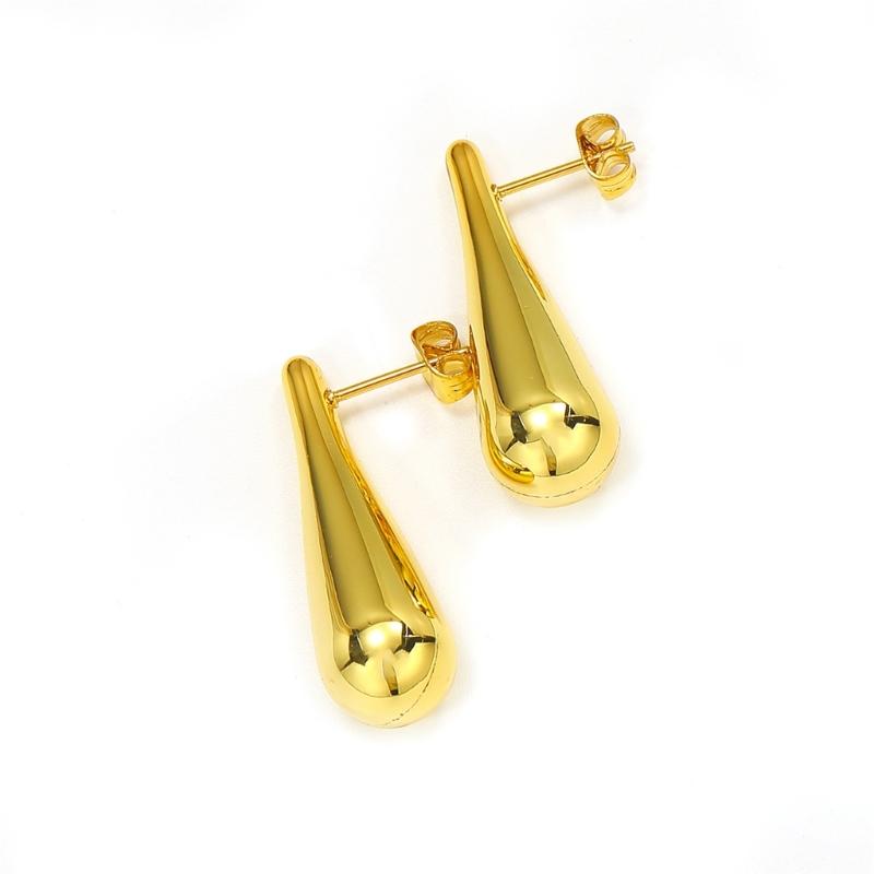 Elegant Waterdrop Studs Earrings for Women Stainless Steel Teardrop Earrings Everyday Wear Ear Rings Accessories