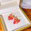 Summer Sweetheart Fruit Charm Earrings – Fresh Orange Dangle with Silver Needle