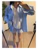 Hong Kong Style Striped Embroidered Drawstring Wide-Leg Shorts for Women - Casual, Versatile, and Lightweight