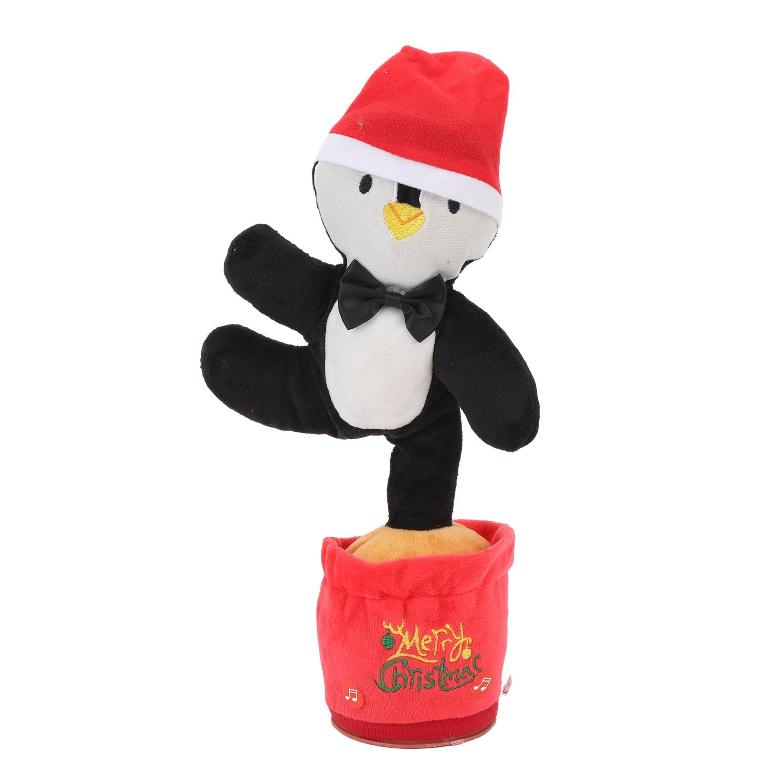 

Рождественская танцующая говорящая игрушка-повторюшка, повторяющая то, что вы говорите, милая записывающая, поющая, со светодиодной подсветкой, говорящая Type 1