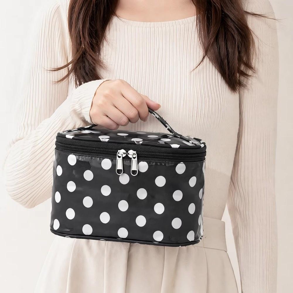 PVC Polka Dot PVC  Makeup Bag Polka Dot Make Up Organizer Portable Cosmetic Bag  Casual Carry