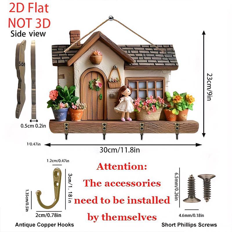 

Деревянный Подарок Ретро Стиль Порядок DIY Установка Кафе Художественное Домашнее Хранение Практичность Экономия Места Плоский Ключница