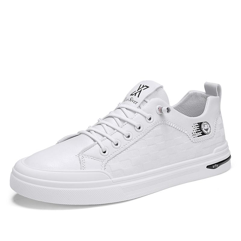 

Модне Зручне Взуття для Відпочинку на Відкритому Повітрі Протиковзне Модне Шкіряне Взуття 2024 Весна Нове Чоловіче Повсякденне Взуття Ділове Легке Дихаюче Взуття 44 44 білий